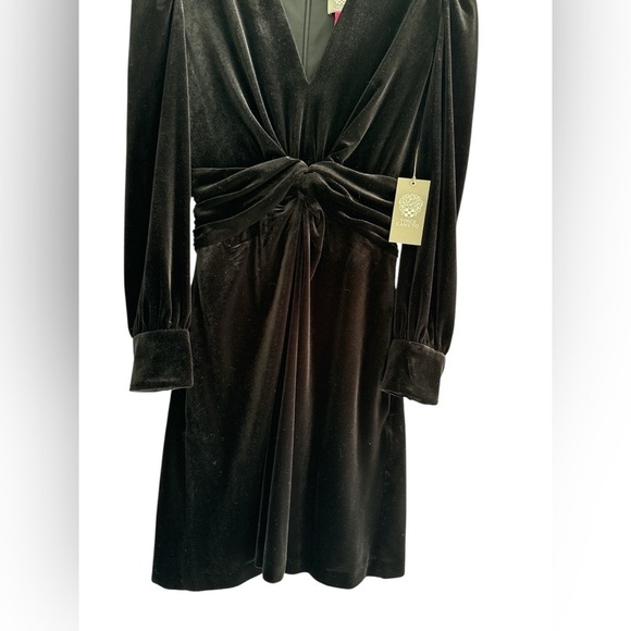 Vince Camuto Velvet Twist-Front Dress - Picture 4 of 11